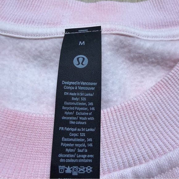 Lululemon Tie Dye Splash Long Sleeve Crewneck Sweatshirt Womens Medium Pink - Picture 4 of 8